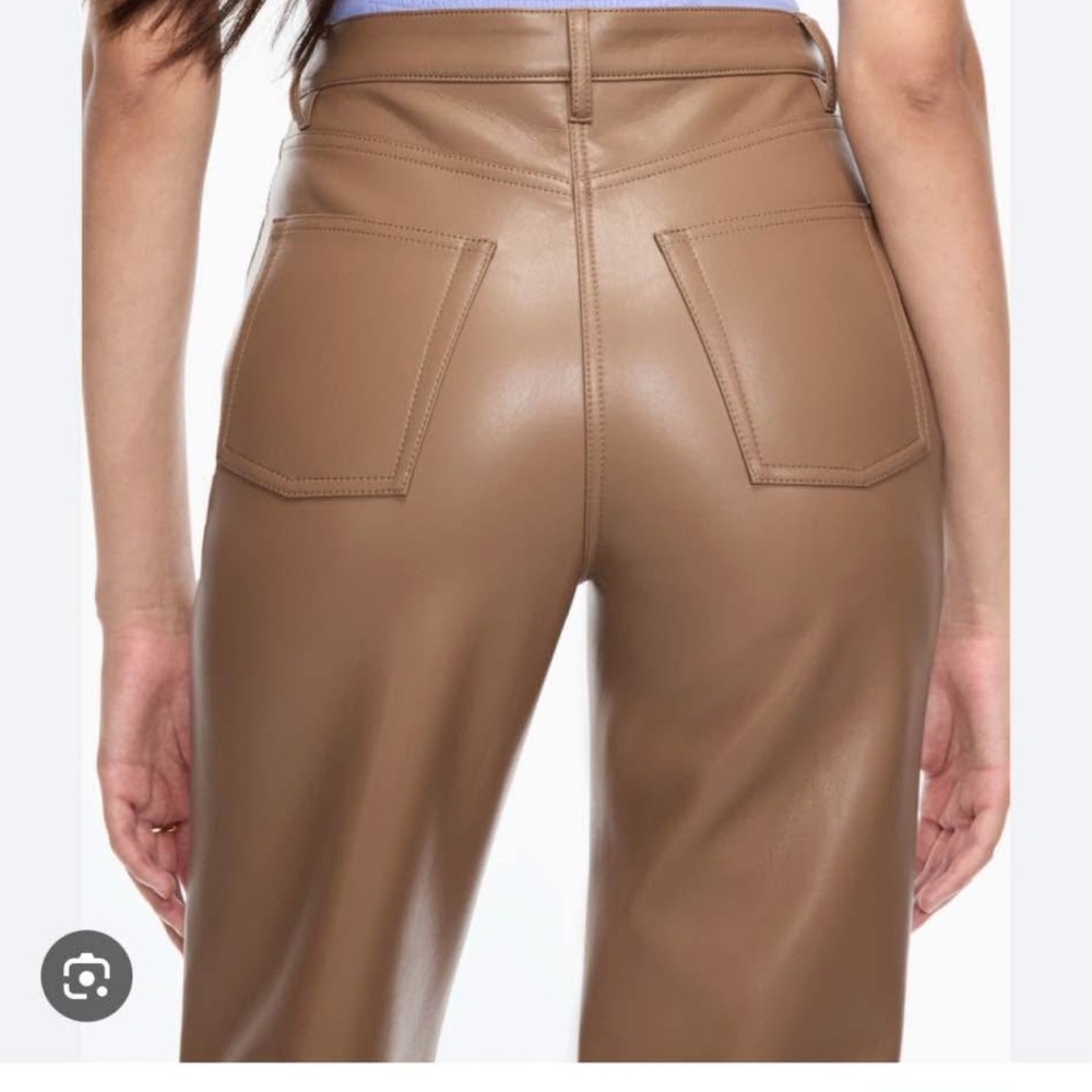 Aritzia Tan Leather Pants